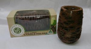 Tall Hollow Banksia Candle Holder